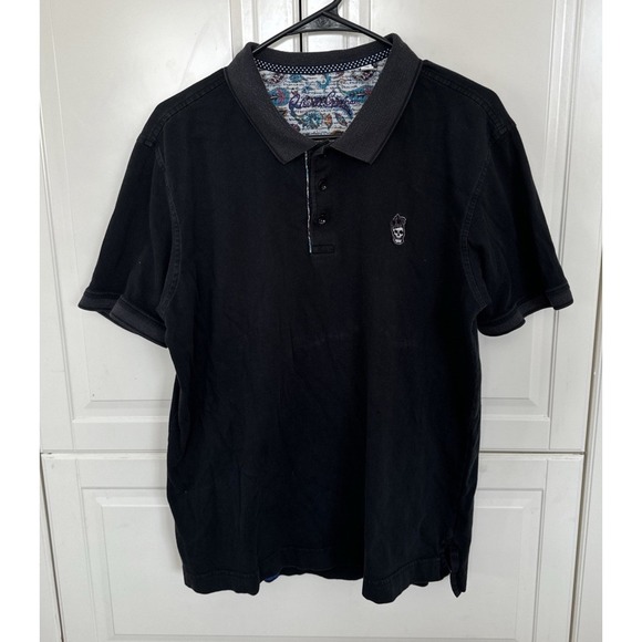 Robert Graham Other - Robert Graham Polo Shirt L Men Black Cotton Made in Peru Collared Shirt